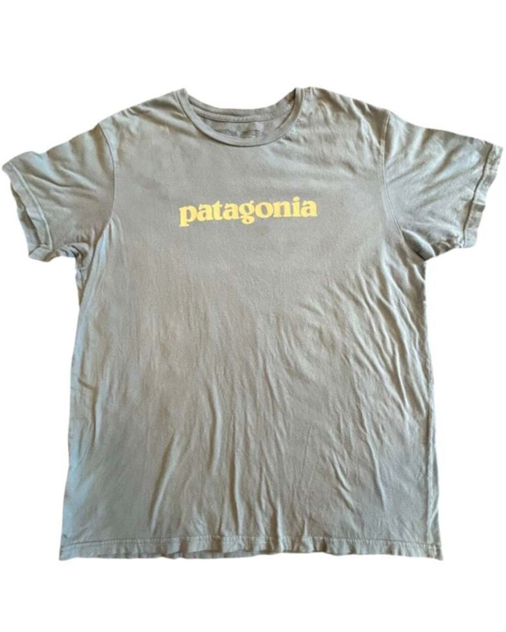 Patagonia Organic Cotton Slim Fit Text Logo T-Shirt Size XL